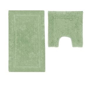 Absolute Cotton 2200GSM 2 Pce Axel 100% Cotton Bath Mat Set Moss Green