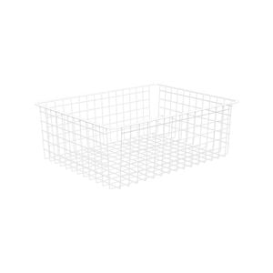 Flexi Storage Home Solutions 410 x 185 x 535mm White 2 Runner Wire Basket