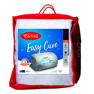 Tontine Easy Care King All Seasons Cotton Comfort Sleep Bed Quilt White