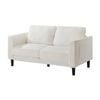 Oikiture 2 Seater Sofa 150cm Love Seat Boucle White