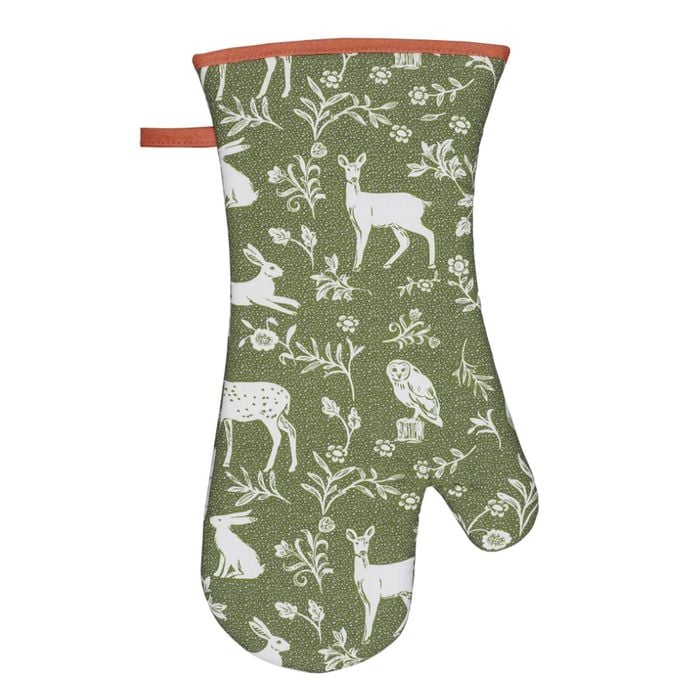 Ulster Weavers Gauntlet Oven Glove Forest Friends Sage | 37 X 20cm