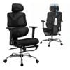 Artiss Ergonomic Offfice Chair Mesh Adjustable Headrest Amrs Footrest Computer Chair Black