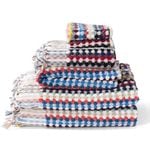 Miss April Pompom Turkish Cotton Bathroom Set Multicoloured