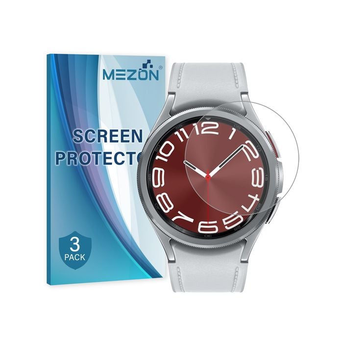 3 Pack MEZON Samsung Galaxy Watch6 Classic (43 mm) Ultra Clear TPU Film Screen Protectors