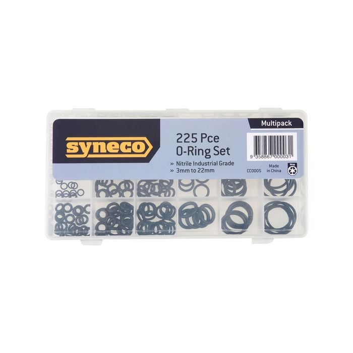 Syneco 3 - 22mm O Rings Assorted Set - 225 Pieces