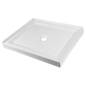 Stein 900 x 750mm White 2-Sided Right Hand Acrylic Shower Tray 
