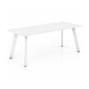 Olg Flare Table 4 Leg White Frame White Top L1800mm X W900mm