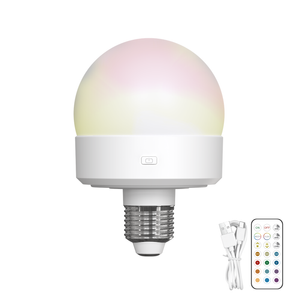 Click 2.2W White Rechargeable LED Globe RGBW With Removable E27 Base