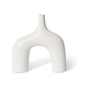 E Style 31cm Aluminium Arnold Flower Vase Decor - White