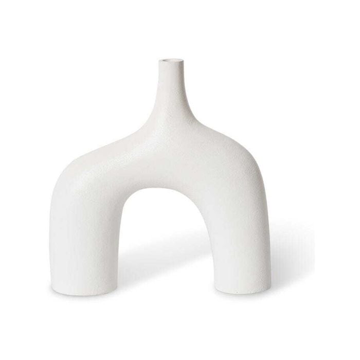 E Style 31cm Aluminium Arnold Flower Vase Decor - White