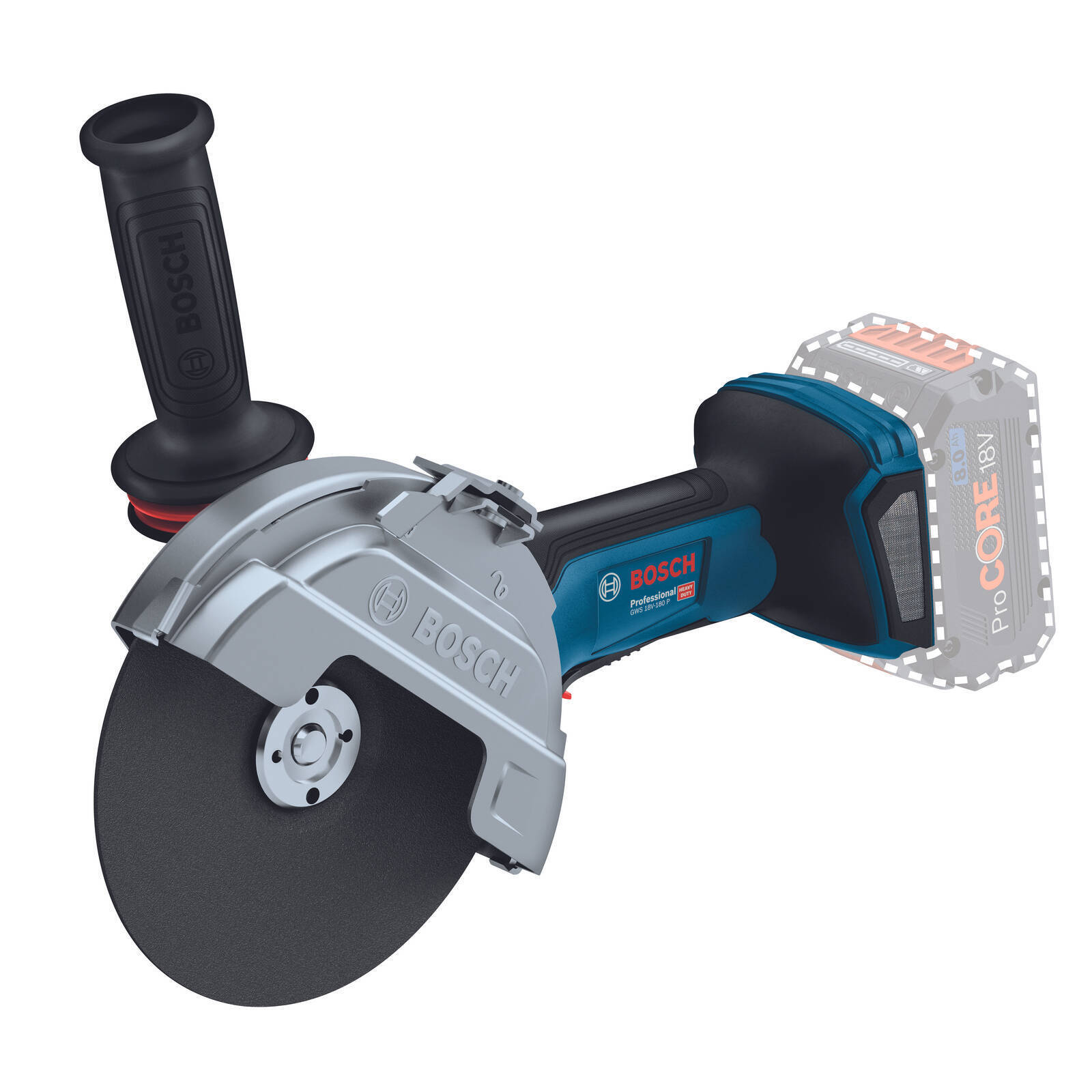 Bosch 18V Professional BITURBO 180mm Angle Grinder GWS 18V-180 P - Skin Only