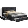 Artiss Fabric Bed Frame Drawers Storage Beds Base Queen Size Avio
