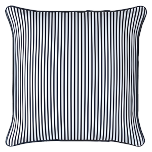 Mojo 45cm Pinstripe Navy Cushion Cover with Pipe