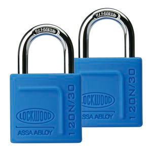 Lockwood 30mm Solid Brass 120N Series Padlock With Silicone Cover - 2 Pack