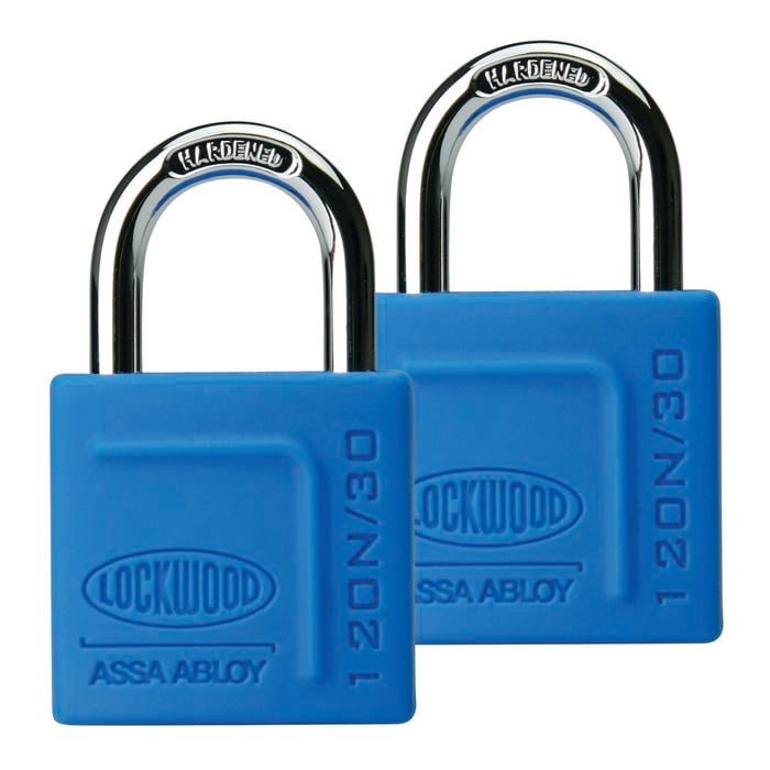 Lockwood 30mm Solid Brass 120N Series Padlock With Silicone Cover - 2 Pack