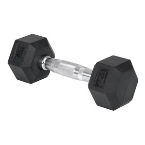 Ultimate 244 x 90 x 78mm 2.5kg Black with Chrome Handle Hex Dumbbell