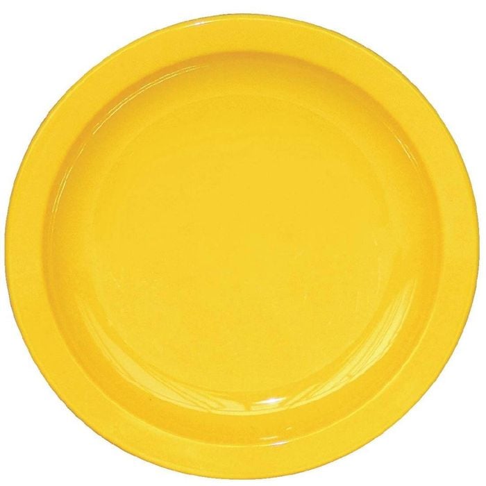 Olympia Plates Kristallon Polypropylene Shatterproof Yellow 172mm 12 Pack Commercial Tableware Microwave Freezer Safe