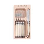 Laguiole by Andre Verdier Debutant Butter Knife Set Ivory 6pc