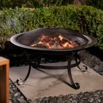 Jumbuck Fire Pit Brazier Round Black