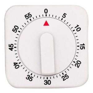 Avanti Square Mechanical Dial Display Timer Kitchen Baking/Cooking Alarm Clock