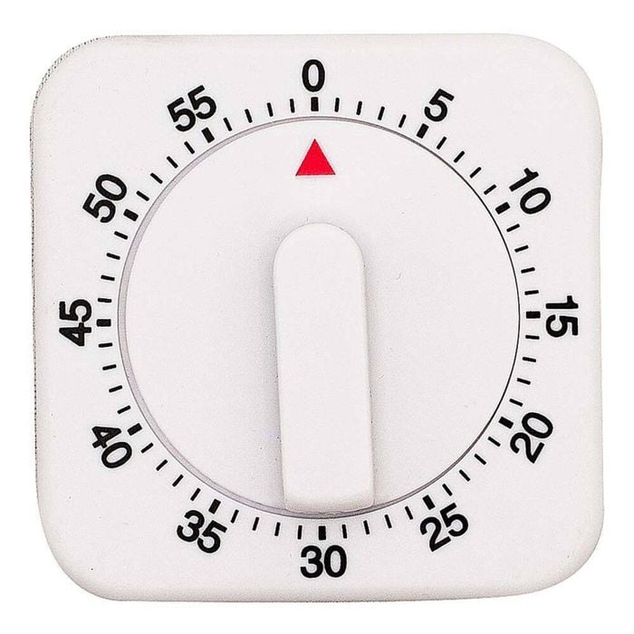 Avanti Square Mechanical Dial Display Timer Kitchen Baking/Cooking Alarm Clock
