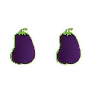 2PK Dexas Cut & Serve Silicone 24x35cm Cutting Board - Eggplant