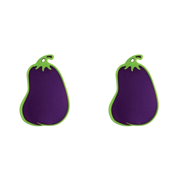 2PK Dexas Cut & Serve Silicone 24x35cm Cutting Board - Eggplant