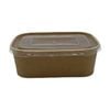 6x 10pc Partyware Rectangular Aqueous Storage Container Set W/ Pp Lids 750ml