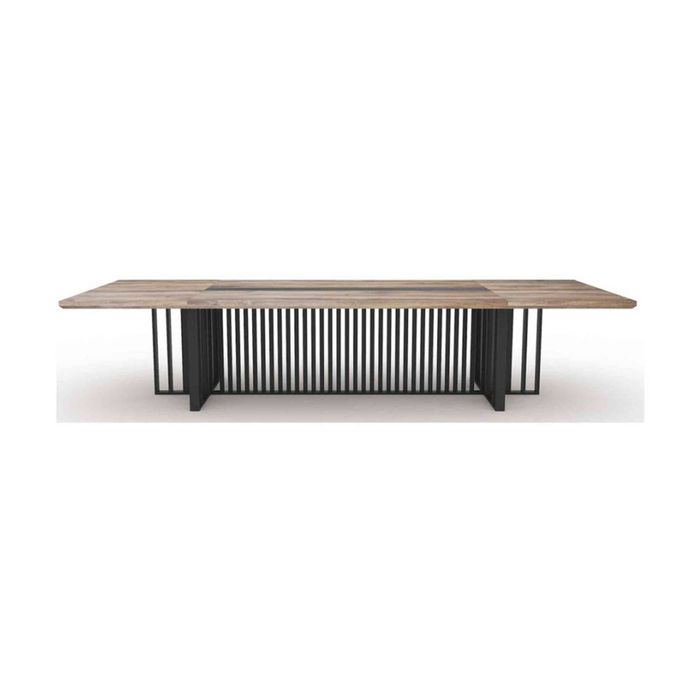 Modern Furniture VIDAL Boardroom Table 240x120cm - Warm Oak & Black