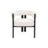 Eloise  Armchair in Cream Boucle and Black Metal Powdercoated Legs