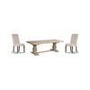 Gloriosa 9pc Dining Set 230cm Table 8 Beige Chair Solid Mango Wood - Honey Wash