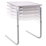 Portable Metal Adjustable Table Dinner Laptop Tray Folding Desk Sofa TV