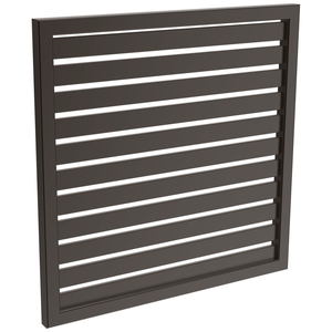 ProtectorAl 300 - 1000 x  300 - 1000mm Black Satin Horizontal 18mm Gap Aluminium Welded Slat Panel - Black