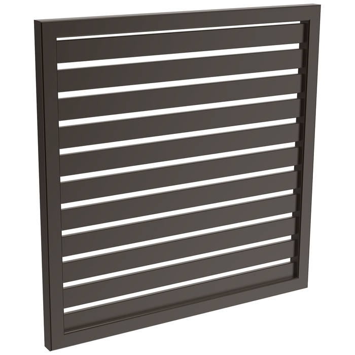 ProtectorAl 300 - 1000 x  300 - 1000mm Black Satin Horizontal 18mm Gap Aluminium Welded Slat Panel - Black