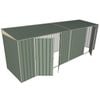 Build-a-Shed 1.5 x 6 x 2m Skillion Double and Single Hinged Side Doors Shed - Green