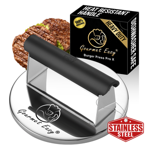 Gourmet Easy Smash Burger Press  2LB Stainless Steel, Heat-Resistant Handle,Griddle Tool