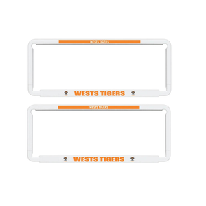 2x OFFICIAL NRL West Tigers Car Number Plate Frame Cover Surround