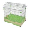YES4PETS Medium Green Pet Rabbit Cage Guinea Pig Crate Kennel With Potty Tray And Wheel 79x53x73cm