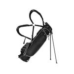 Costway Portable Golf Stand Cart Bag w/4 Way Dividers, Double Shoulder Straps, 4 Pockets Black