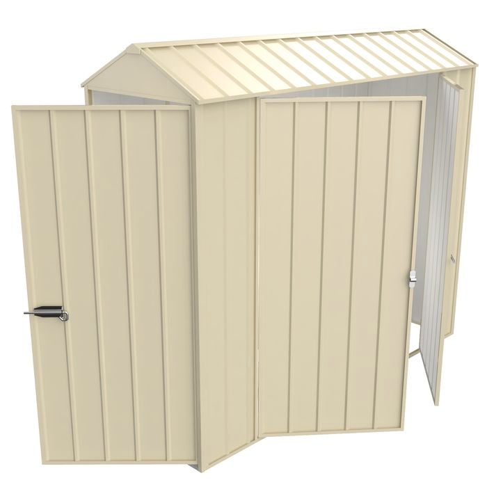 Build-a-Shed  0.8 x 2.3 x 2.1m Gable Double Hinged Side Door Shed - Cream