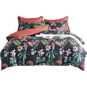 Bloomington 400TC Cotton Sateen Quilt Cover Set Secret Garden Queen