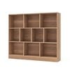 Costway 3-tier Open Storage 10-cube Bookshelf Wooden Display Shelf - Natural