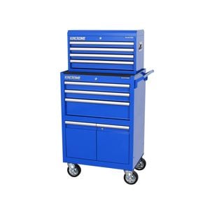 Kincrome BLUESTEEL 670mm 26" 2 Piece 7 Drawer Chest and Trolley Combo