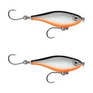 2x Rapala 8cm X Rap Twitchin' Mullet Slow Sink Glidebait Fish Lures - Red Belly