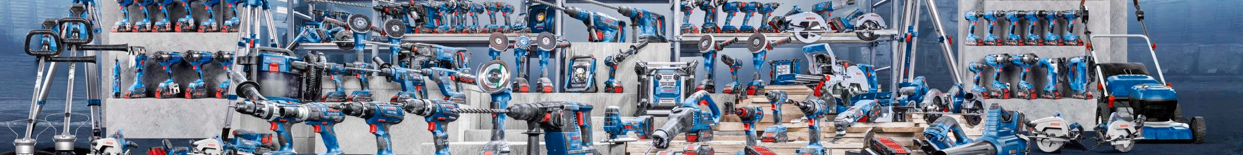 Bosch Professional full range of tools on show for brand page