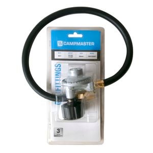 Campmaster 600mm Gas Hose And QCC1 Regulator Including Adaptor