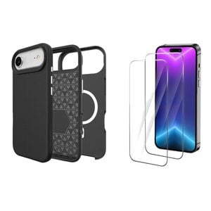 Icoverlover For Iphone Air Case Compatible With Magsafe Tough Black + 2x Screen Protectors