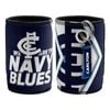 AFL Stubby Can Cooler with Bottle Opener - Carlton Blues - Rubber Base