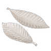 Set Of 2 Ssh Collection Troppo 38 And 50cm Long Decorative Leaves - Nickel