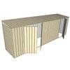 Build-A-Shed 1.2 x 6.0 x 2.0m Skillion Double with Single Hinged Side Doors Shed - Cream